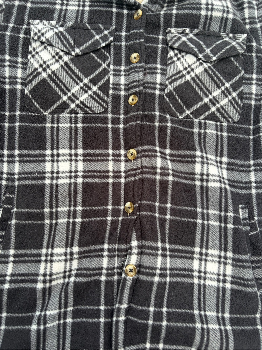 Sage Black & White Plaid Lightweight Shirt Jacket